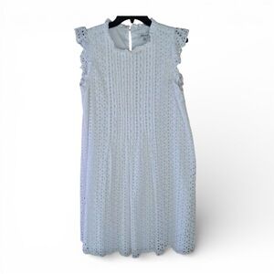 Kensie White Eyelet Midi Dress